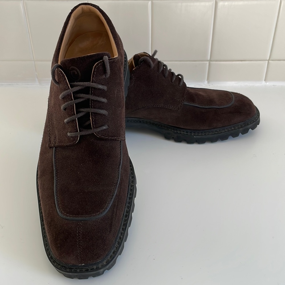 Rockport Reserve brown moc toe suede lug sole oxfords 10M